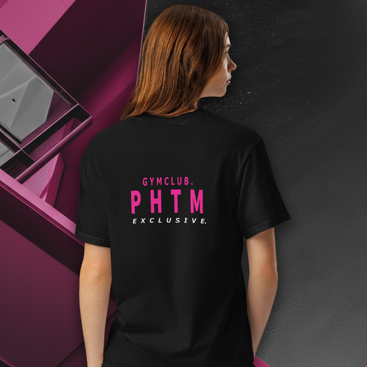 Women's - Premium Cotton Gym Pump Cover - Black & Pink