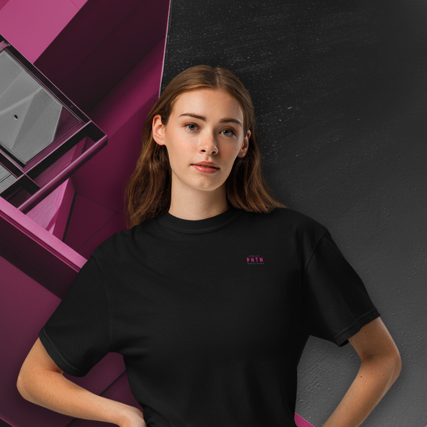 Women's - Premium Cotton Gym Pump Cover - Black & Pink