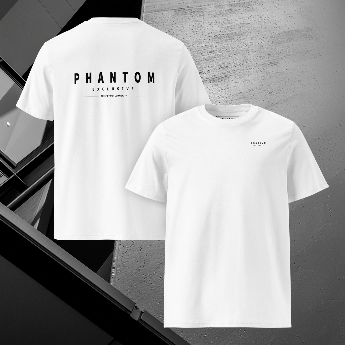 Premium Cotton Community T Shirt - White & Black