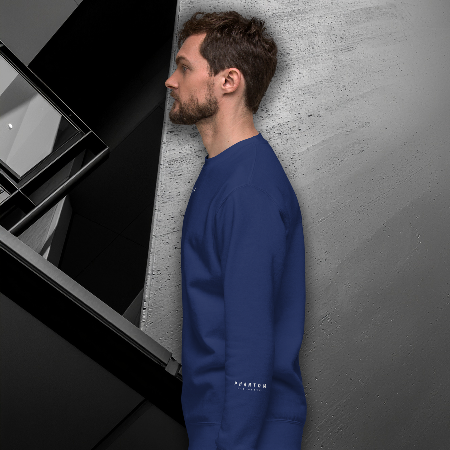 Premium Relaxed Fitted Jumper - Blue & White