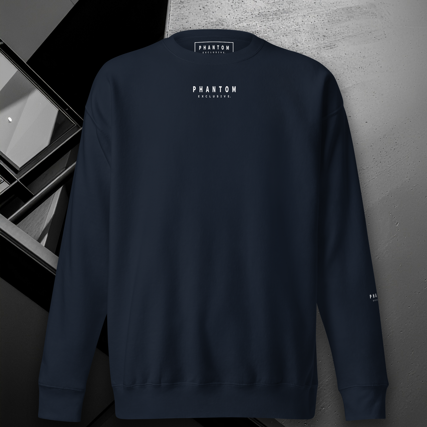 Premium Relaxed FItted Jumper - Navy Blue & White