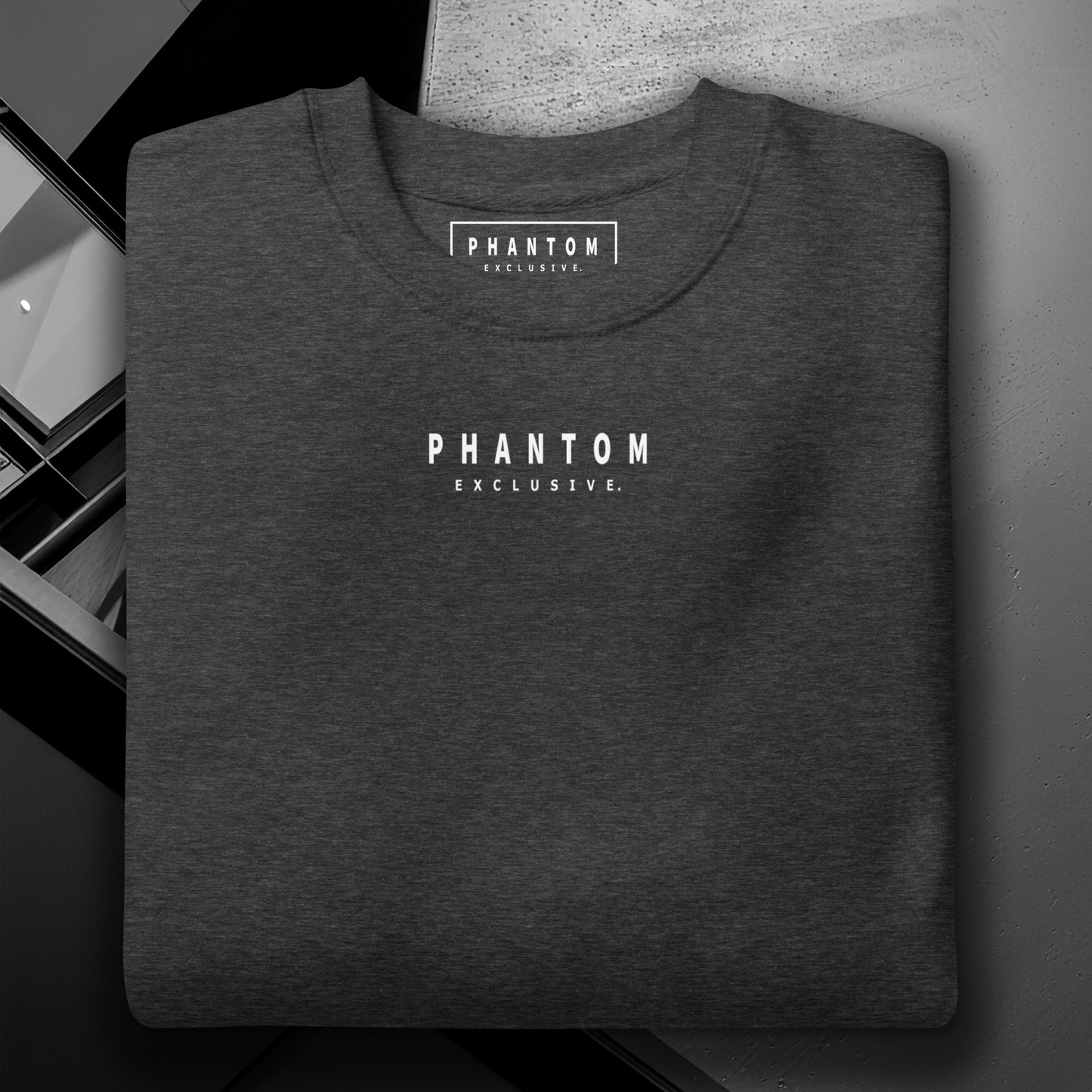 Premium Relaxed Fitted Jumper - Charcoal & White