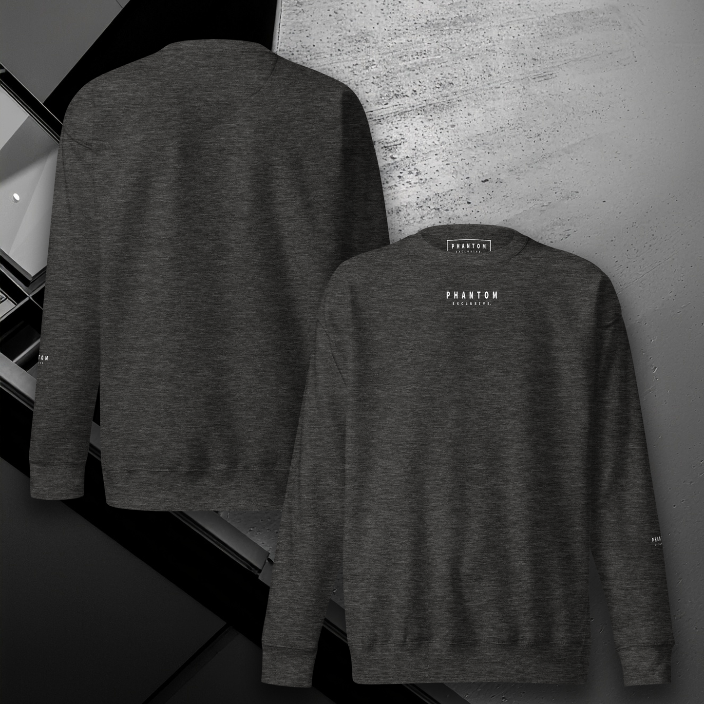 Premium Relaxed Fitted Jumper - Charcoal & White
