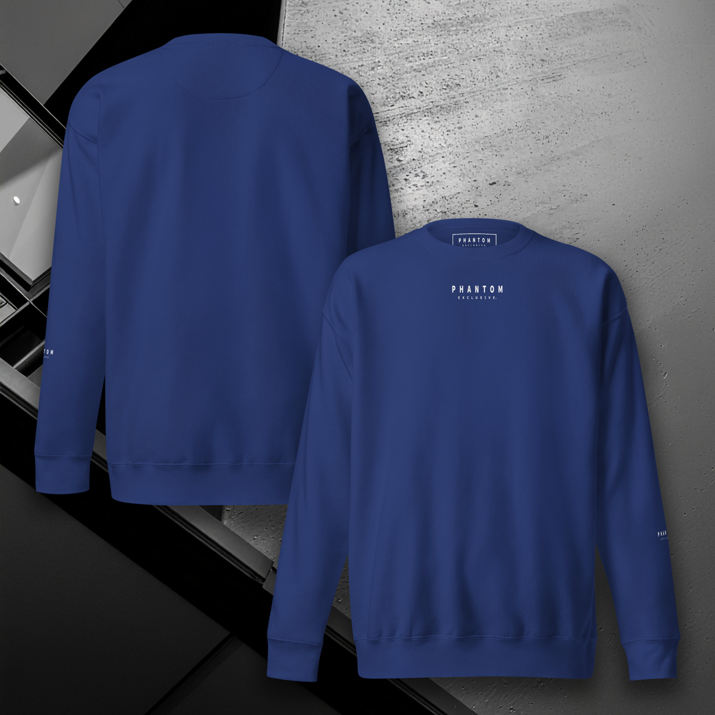 Premium Relaxed Fitted Jumper - Blue & White